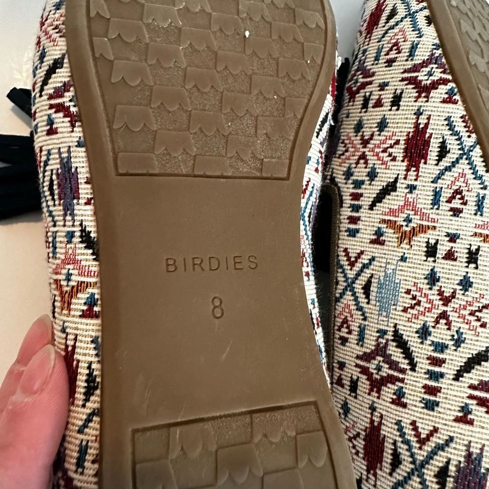 Birdies Women's Starling Loafers Multicolor Patterned Tapestry w/ Tassels size 8 - Picture 10 of 12